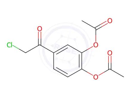 Chemical structure of 4-(2-Chloroacetyl)-1,2-phenylene Diacetate