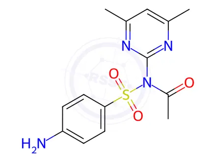 Chemical structure of N-acetylsulfamethazine