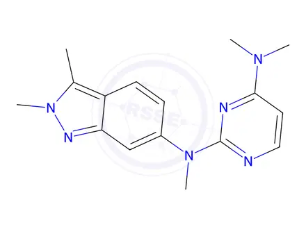 Chemical structure of N2-(2,3-Dimethyl-2H-indazol-6-yl)-N2,N4,N4-trimethylpyrimidine-2,4-diamine