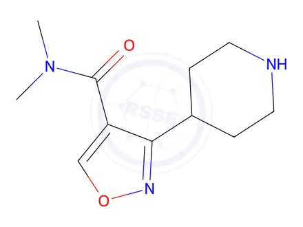 Chemical structure of N,N-Dimethyl-3-(piperidin-4-yl)isoxazole-4-carboxamide