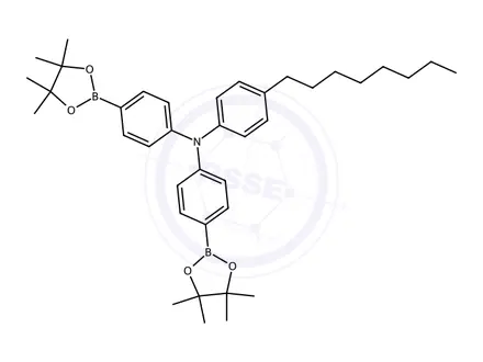Chemical structure of 4-Octyl-N,N-bis(4-(4,4,5,5-tetramethyl-1,3,2-dioxaborolan-2-yl)phenyl)aniline