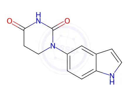 Chemical structure of 1-(1H-indol-5-yl)hexahydropyrimidine-2,4-dione