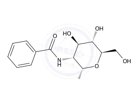 Chemical structure of 2-Benzamido-2-deoxy-D-glucopyranose, 98%
