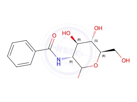 Chemical structure of 2-Benzamido-2-deoxy-D-glucopyranose (α/β mixture)
