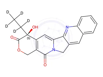 Chemical structure of (S)-(+)-Camptothecin-d5