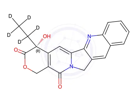 Chemical structure of (R)-(-)-Camptothecin-d5
