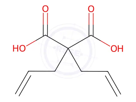 Chemical structure of Diallylmalonic Acid