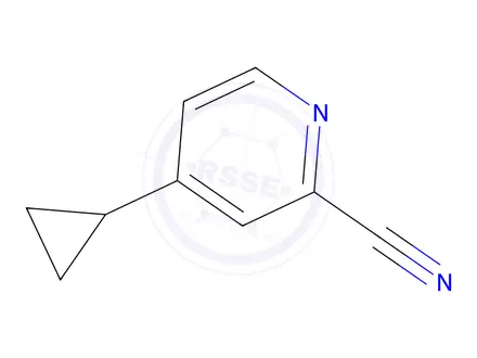 Chemical structure of 4-cyclopropylpyridine-2-carbonitrile