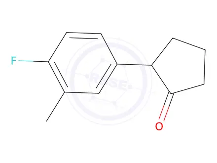 Chemical structure of 2-(4-Fluoro-3-methylphenyl)cyclopentan-1-one