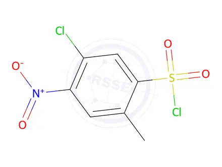 Chemical structure of 5-chloro-2-methyl-4-nitrobenzene-1-sulfonyl chloride