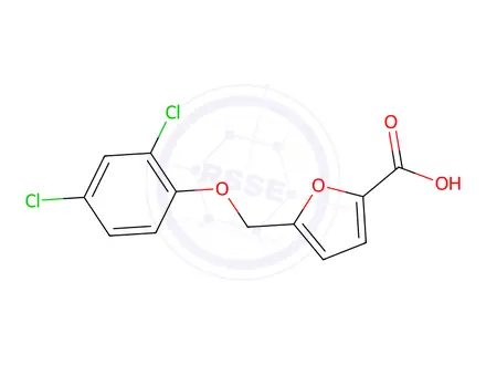 Chemical structure of 5-(2,4-Dichlorophenoxymethyl)furan-2-carboxylic acid