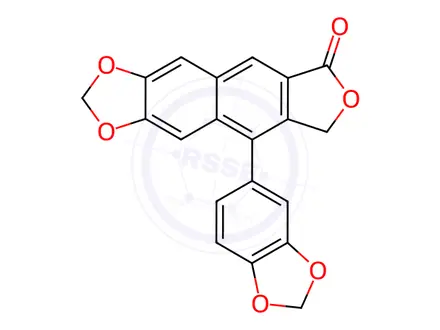 Chemical structure of Justicidin E
