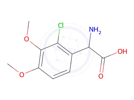 Chemical structure of 2-Amino-2-(2-chloro-3,4-dimethoxyphenyl)acetic Acid