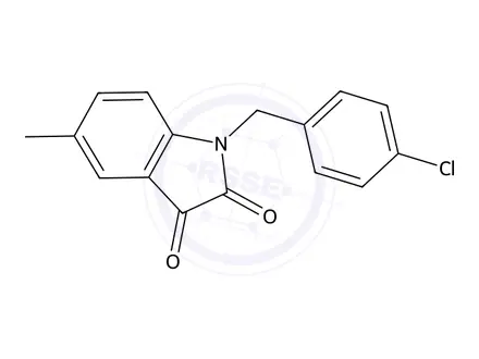 Chemical structure of 1-(4-Chlorobenzyl)-5-methylindoline-2,3-dione