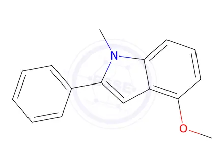 Chemical structure of 4-Methoxy-1-methyl-2-phenyl-1H-indole