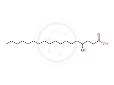 Chemical structure of Octadecanoic acid, 4-hydroxy-