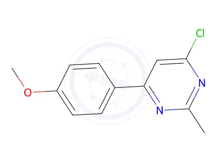 Chemical structure of 4-chloro-6-(4-methoxyphenyl)-2-methylpyrimidine