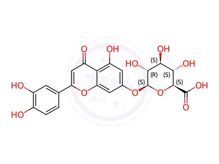Chemical structure of Luteolin-7-<I>O</I>-β-<SC>D</SC>-glucuronide