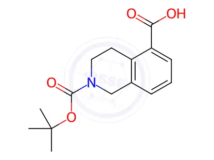 Chemical structure of 2-Boc-1,2,3,4-tetrahydroisoquinoline-5-carboxylic Acid