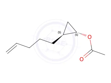 Chemical structure of (1S,2S)-2-(pent-4-en-1-yl)cyclopropyl acetate
