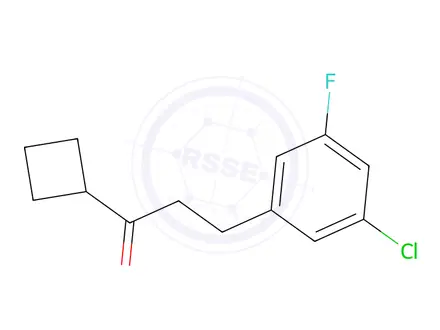Chemical structure of 3-(3-Chloro-5-fluorophenyl)-1-cyclobutylpropan-1-one