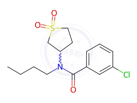 Chemical structure of N-Butyl-3-chloro-N-(1,1-dioxidotetrahydrothiophen-3-yl)benzamide