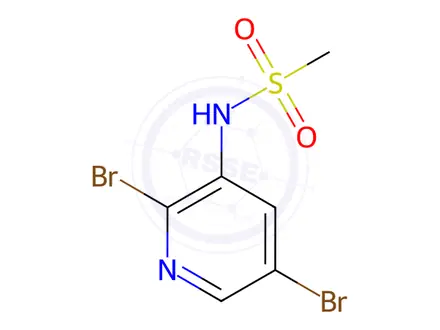 Chemical structure of N-(2,5-Dibromopyridin-3-yl)methanesulfonamide