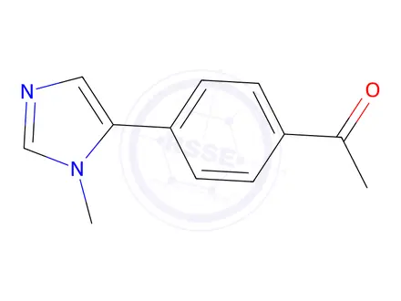 Chemical structure of 1-[4-(1-Methyl-1H-imidazol-5-yl)phenyl]ethan-1-one