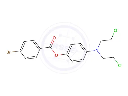 Chemical structure of p-[Bis(2-chloroethyl)amino]phenyl=p-bromobenzoate