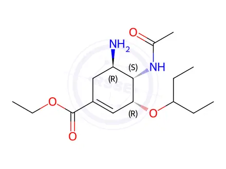 Chemical structure of Oseltamivir Phosphate Impurity 40 Monomer