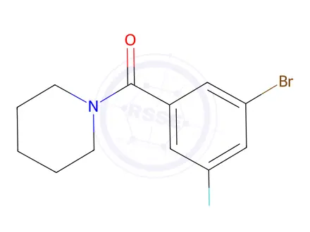 Chemical structure of Methanone, (3-bromo-5-fluorophenyl)-1-piperidinyl-