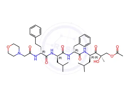 Chemical structure of Carfilzomib (2R,4S)-2-Hydroxy Acetate