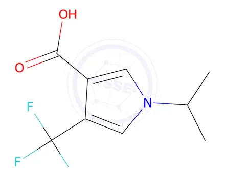 Chemical structure of 1-Isopropyl-4-(trifluoromethyl)-1H-pyrrole-3-carboxylic Acid