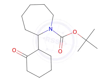 Chemical structure of tert-Butyl 2-(2-oxocyclohexyl)azepane-1-carboxylate
