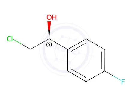 Chemical structure of (1S)-2-chloro-1-(4-fluorophenyl)ethan-1-ol