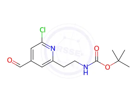 Chemical structure of tert-Butyl (2-(6-chloro-4-formylpyridin-2-yl)ethyl)carbamate