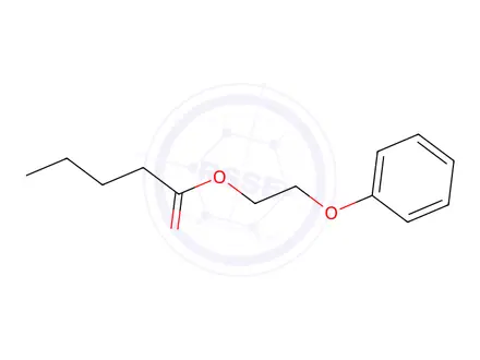 Chemical structure of Pentanoic acid 2-phenoxyethyl ester