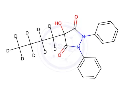 Chemical structure of 4-Hydroxy Phenylbutazone-d9