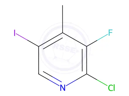 Chemical structure of 2-Chloro-3-fluoro-5-iodo-4-methylpyridine