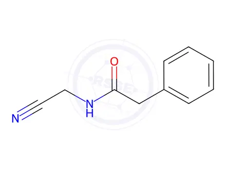 Chemical structure of N-(cyanomethyl)-2-phenylacetamide