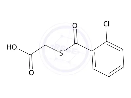 Chemical structure of 2-((2-Chlorobenzoyl)thio)acetic acid