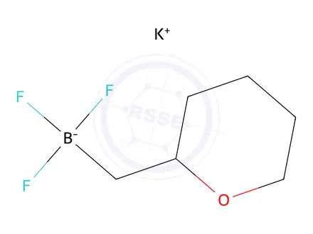 Chemical structure of Potassium (Tetrahydro-2H-pyran-2-yl)methyltrifluoroborate
