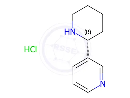 Chemical structure of (R)-3-(Piperidin-2-yl)pyridine hydrochloride