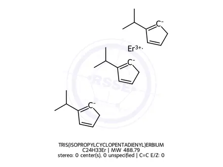 Chemical structure of TRIS(ISOPROPYLCYCLOPENTADIENYL)ERBIUM
