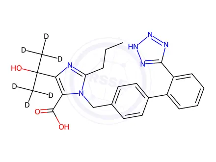 Chemical structure of Olmesartan D6 Acid