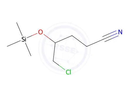 Chemical structure of 5-chloro-4-((trimethylsilyl)oxy)pentanenitrile