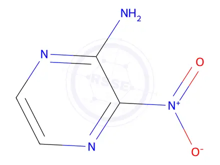 Chemical structure of 3-Nitropyrazin-2-amine