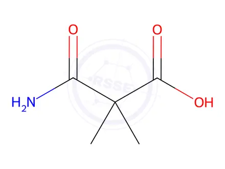 Chemical structure of 2-carbamoyl-2,2-dimethylacetic acid