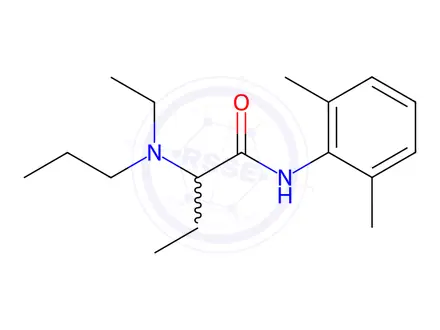 Chemical structure of Etidocaine