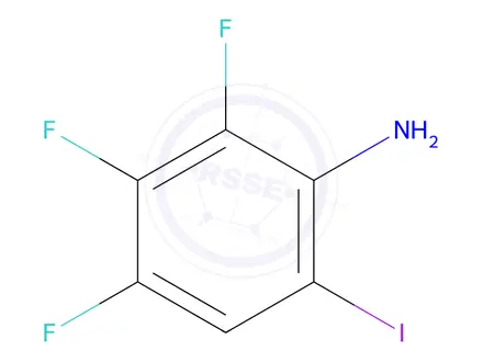 Chemical structure of 2,3,4-Trifluoro-6-iodobenzenamine